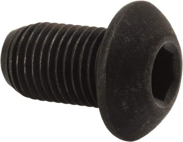 Value Collection - 3/8-24 UNF Hex Socket Drive, Button Screw - Alloy Steel, Black Oxide Finish, Fully Threaded, 5/8" Length Under Head - Americas Industrial Supply