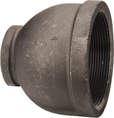 Made in USA - Size 4 x 2", Class 150, Malleable Iron Black Pipe Reducing Coupling - 300 psi, Threaded End Connection - Americas Industrial Supply