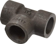 Made in USA - Size 3/8", Class 3,000, Forged Carbon Steel Black Pipe Tee - 3,000 psi, Socket Weld End Connection - Americas Industrial Supply