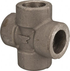 Made in USA - Size 1/2", Class 3,000, Forged Carbon Steel Black Pipe Cross - 3,000 psi, Socket Weld End Connection - Americas Industrial Supply