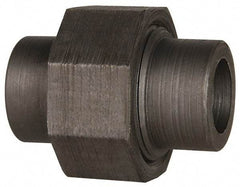 Made in USA - Size 2-1/2", Class 3,000, Forged Carbon Steel Black Pipe Union - 3,000 psi, Socket Weld End Connection - Americas Industrial Supply