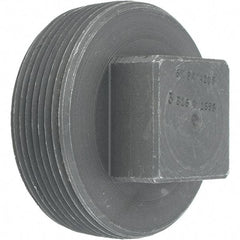 Made in USA - Size 3", Class 3,000, Forged Carbon Steel Black Pipe Square Plug - 3,000 psi, Threaded End Connection - Americas Industrial Supply