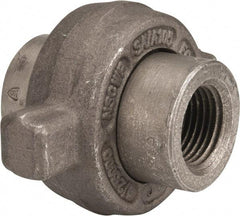 Made in USA - Size 1/2", Class 3,000, Forged Carbon Steel Black Pipe Lug Union - 3,000 psi, Threaded End Connection - Americas Industrial Supply