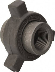 Made in USA - Size 1", Class 3,000, Forged Carbon Steel Black Pipe Lug Union - 3,000 psi, Threaded End Connection - Americas Industrial Supply