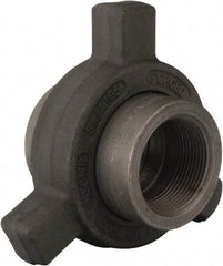 Made in USA - Size 1-1/2", Class 3,000, Forged Carbon Steel Black Pipe Lug Union - 3,000 psi, Threaded End Connection - Americas Industrial Supply