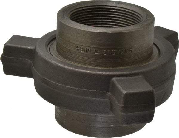 Made in USA - Size 2", Class 3,000, Forged Carbon Steel Black Pipe Lug Union - 3,000 psi, Threaded End Connection - Americas Industrial Supply