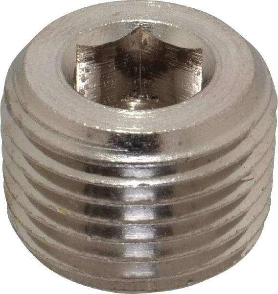 Value Collection - 1/2" Internal Pipe, Brass Countersunk Plug - MNPT - Americas Industrial Supply
