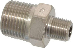 Value Collection - 3/8 x 1/8" Internal Pipe, Brass Hex Nipple Reducer - MNPT - Americas Industrial Supply