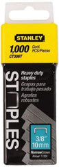 Stanley - 5/16" Wide Galvanized Steel Cable Staples - 3/8" Leg Length - Americas Industrial Supply