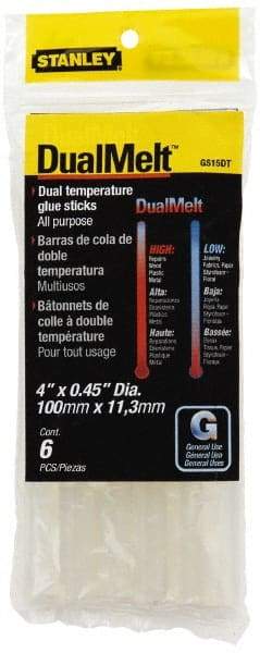 Stanley - 7/16" Diam, 4" Long, Opaque Hot Melt, Low Melt Glue Stick - GS Series - Americas Industrial Supply