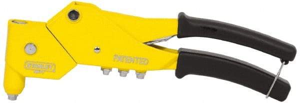 Stanley - Swivel Head Hand Riveter - 3/32 to 3/16" Rivet Capacity, 11-1/2" OAL - Americas Industrial Supply