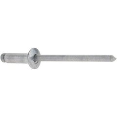 Stanley - Button Head Aluminum Color Coded Blind Rivet - Aluminum Mandrel, 0.188" to 1/4" Grip, 1/4" Head Diam, 0.125" to 0.133" Hole Diam, 0.4" Length Under Head, 1/8" Body Diam - Americas Industrial Supply