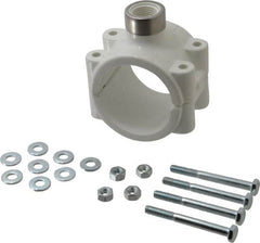 Value Collection - 2 x 1/2" PVC Plastic Pipe Clamp On Saddle with EPDM O-Ring - Schedule 40, Pipe O.D. x SR Fipt End Connections - Americas Industrial Supply