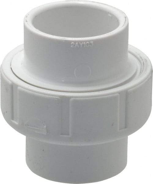 Value Collection - 1" PVC Plastic Pipe Union with EPDM O-Ring - Schedule 40, Slip End Connections - Americas Industrial Supply