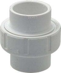 Value Collection - 1" PVC Plastic Pipe Union with EPDM O-Ring - Schedule 40, Slip End Connections - Americas Industrial Supply