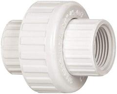 Value Collection - 3/4" PVC Plastic Pipe Union with EPDM O-Ring - Schedule 40, FIPT x FIPT End Connections - Americas Industrial Supply