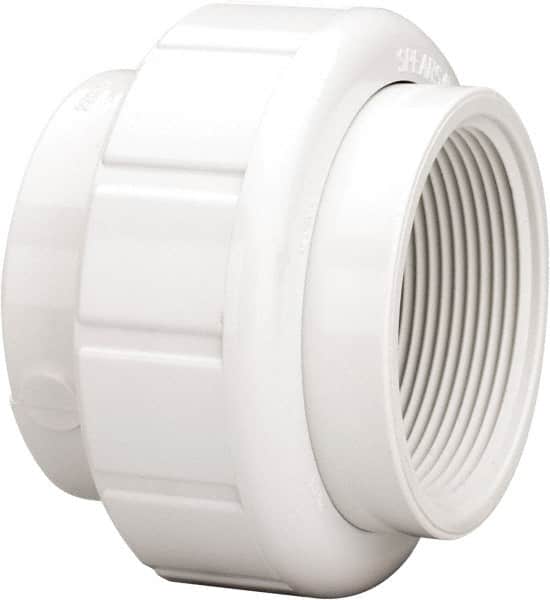 Value Collection - 2" PVC Plastic Pipe Union with EPDM O-Ring - Schedule 40, FIPT x FIPT End Connections - Americas Industrial Supply