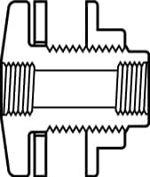 Value Collection - 2-1/2" PVC Plastic Pipe Tank Adapter - Schedule 80, FIPT x FIPT End Connections - Americas Industrial Supply