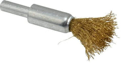 Value Collection - 1/2" Brush Diam, End Brush - Fine Grade, 1/4" Diam Shank, 20,000 Max RPM - Americas Industrial Supply