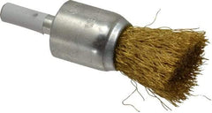 Value Collection - 3/4" Brush Diam, End Brush - Fine Grade, 1/4" Diam Shank, 20,000 Max RPM - Americas Industrial Supply