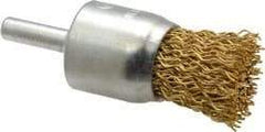 Value Collection - 1" Brush Diam, End Brush - Coarse Grade, 1/4" Diam Shank, 20,000 Max RPM - Americas Industrial Supply