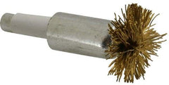 Value Collection - 1" Brush Diam, Flared End Brush - 1/4" Diam Shank, 15,000 Max RPM - Americas Industrial Supply