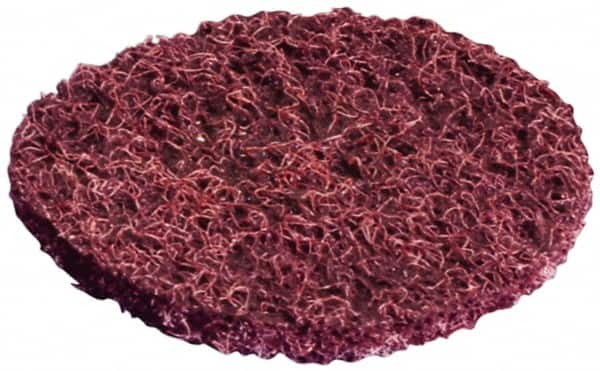 Standard Abrasives - 5" Medium Grade Aluminum Oxide Deburring Disc - Hook & Loop Connection, Maroon, 7,000 Max RPM - Americas Industrial Supply