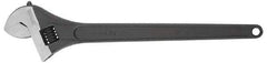 Irwin - 2-7/16" Jaw Capacity, 24" Standard Adjustable Wrench - Chrome Vanadium Steel, Black Finish - Americas Industrial Supply