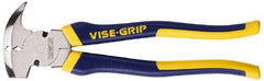 Irwin - 10-1/4" OAL, Fencing Pliers - 13/16" Jaw Length x 0.84" Jaw Width, Standard Head, ProTouch Handle - Americas Industrial Supply