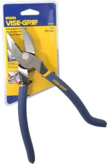 Irwin - 9" OAL, 1-1/2" Jaw Length x 1-1/4" Jaw Width, Side Cutting Ironworker's Pliers - Serrated Jaw, Standard Head, Textured Handles - Americas Industrial Supply