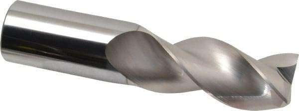 SGS - 1", 2" LOC, 1" Shank Diam, 4-1/2" OAL, 3 Flute, Solid Carbide Square End Mill - Single End, TiB2 Finish, Spiral Flute, 38° Helix, Right Hand Cut, Right Hand Flute, Series 43 - Americas Industrial Supply