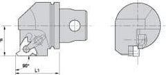 Kennametal - Insert Style LT 16EL, 35mm Head Length, Left Hand Cut, External Modular Threading Cutting Unit Head - System Size KM32, 22mm Center to Cutting Edge, Series LT Threading - Americas Industrial Supply