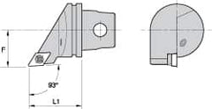Kennametal - Right Hand Cut, Size KM32, DC.. Insert Compatiblity, External Modular Turning & Profiling Cutting Unit Head - 22mm Ctr to Cutting Edge, 35mm Head Length, Through Coolant, Series Screw-On - Americas Industrial Supply