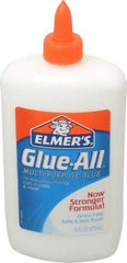 Elmer's - 16 oz Bottle White All Purpose Glue - 5 min Working Time, Bonds to Ceramic, Fabric, Leather, Paper & Wood - Americas Industrial Supply