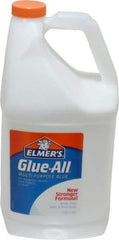 Elmer's - 1 Gal Bottle White All Purpose Glue - 5 min Working Time, Bonds to Ceramic, Fabric, Leather, Paper & Wood - Americas Industrial Supply