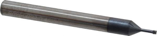 Carmex - M2.5x0.45 Metric Coarse, 0.077" Cutting Diam, 3 Flute, Solid Carbide Helical Flute Thread Mill - Internal Thread, 0.22" LOC, 2-1/2" OAL, 1/4" Shank Diam - Americas Industrial Supply