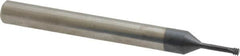 Carmex - M3x0.50 Metric Coarse, 0.093" Cutting Diam, 3 Flute, Solid Carbide Helical Flute Thread Mill - Internal Thread, 0.37" LOC, 2-1/2" OAL, 1/4" Shank Diam - Americas Industrial Supply