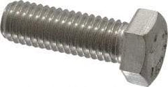 Value Collection - 1/2-13 UNC, 1-1/2" Length Under Head Hex Head Cap Screw - Fully Threaded, Grade 18-8 Stainless Steel, Uncoated, 3/4" Hex - Americas Industrial Supply