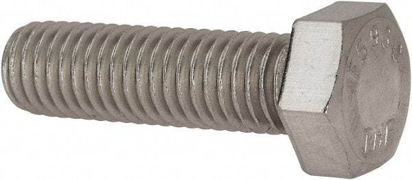 Value Collection - 1/2-13 UNC, 1-3/4" Length Under Head Hex Head Cap Screw - Fully Threaded, Grade 18-8 Stainless Steel, Uncoated, 3/4" Hex - Americas Industrial Supply