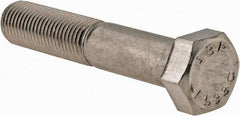 Value Collection - 3/8-24 UNF, 2" Length Under Head Hex Head Cap Screw - Partially Threaded, Grade 18-8 Stainless Steel, Uncoated, 9/16" Hex - Americas Industrial Supply