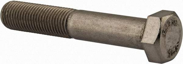 Value Collection - 3/8-24 UNF, 2-1/4" Length Under Head Hex Head Cap Screw - Partially Threaded, Grade 18-8 Stainless Steel, Uncoated, 9/16" Hex - Americas Industrial Supply