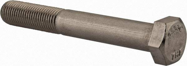 Value Collection - 3/8-24 UNF, 2-3/4" Length Under Head Hex Head Cap Screw - Partially Threaded, Grade 18-8 Stainless Steel, Uncoated, 9/16" Hex - Americas Industrial Supply