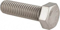 Value Collection - 1/2-13 UNC, 3-1/4" Length Under Head Hex Head Cap Screw - Partially Threaded, Grade 18-8 Stainless Steel, Uncoated, 3/4" Hex - Americas Industrial Supply