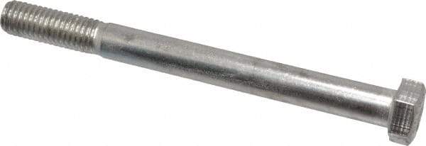 Value Collection - 1/2-13 UNC, 5-1/2" Length Under Head Hex Head Cap Screw - Partially Threaded, Grade 18-8 Stainless Steel, Uncoated, 3/4" Hex - Americas Industrial Supply