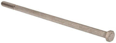 Value Collection - 1/2-13 UNC, 12" Length Under Head Hex Head Cap Screw - Partially Threaded, Grade 18-8 Stainless Steel, Uncoated, 3/4" Hex - Americas Industrial Supply