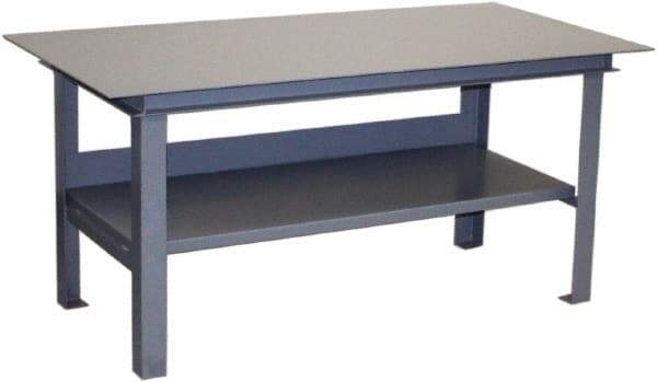 Jamco - 60 Wide x 36" Deep x 34" High, Steel Work Table - Flat Top, Fixed Legs, Gray - Americas Industrial Supply