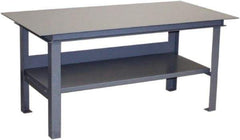 Jamco - 60 Wide x 36" Deep x 34" High, Steel Work Table - Flat Top, Fixed Legs, Gray - Americas Industrial Supply