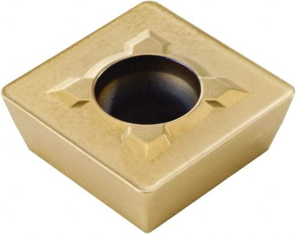 Kennametal - SDMT120408 Grade KC735M Carbide Milling Insert - TiN Finish, 3/16" Thick, 1/2" Inscribed Circle, 1/32" Corner Radius - Americas Industrial Supply