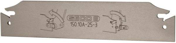 Seco - 0.984" Blade Height, 3/32" Blade Width, 5.91" OAL, Neutral Cut, Double End Indexable Cut-Off Blade - 2" Max Depth of Cut, 150.10A Blade, 150.10 Series - Americas Industrial Supply
