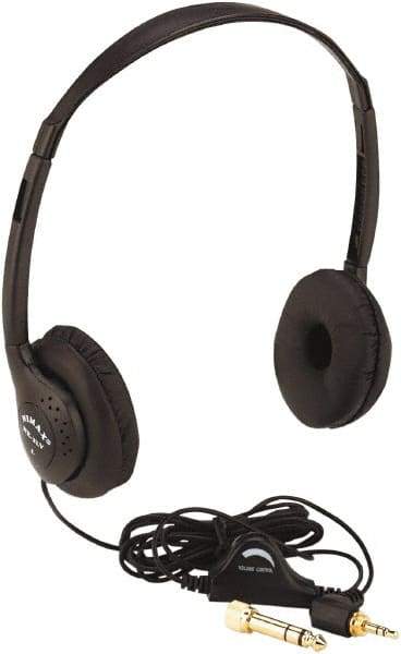 AmpliVox - Reusable, Over the Head Stereo Headphones - Black Cup - Americas Industrial Supply